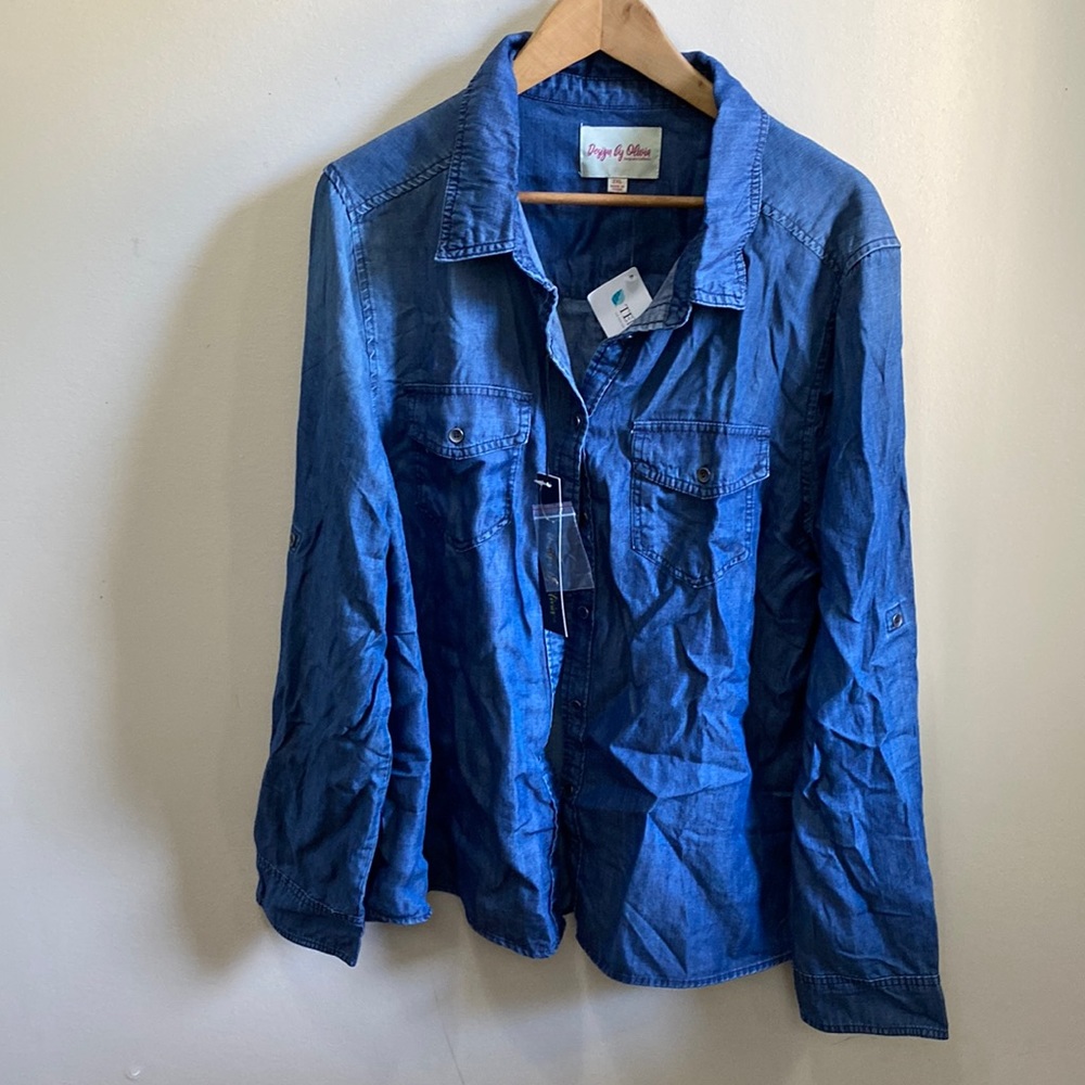 Long sleeve denim shirt